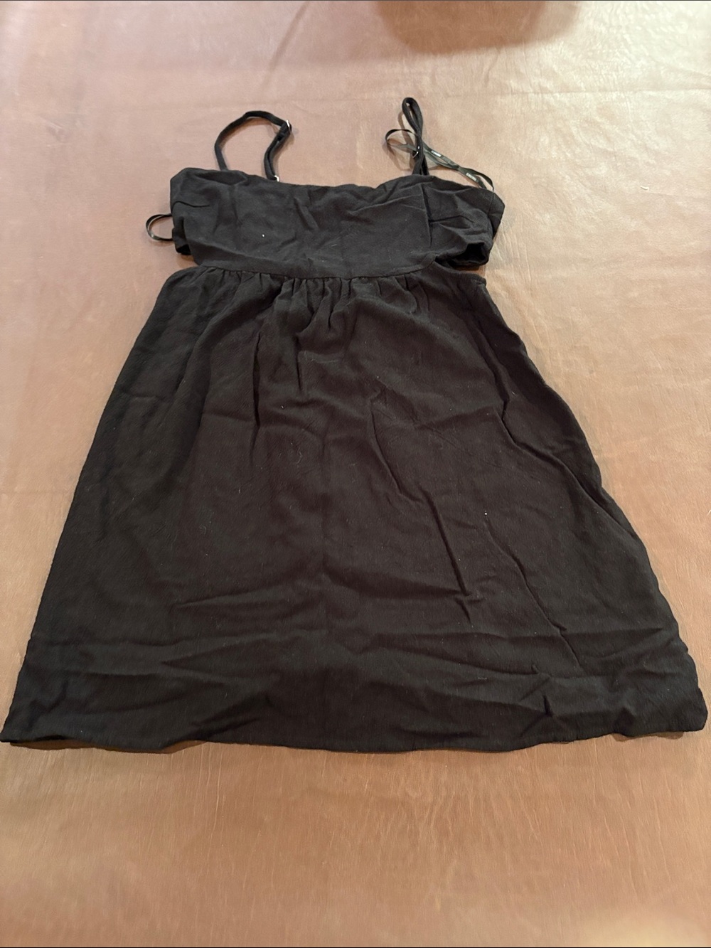 Forever 21 Girls Black Spaghetti-Strap Dress - Cut Out Back